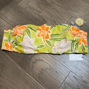 *SWIM SALE* Shade &‎ Shore Floral Bandeau Bikini Top Swimwear Plus Sz 24